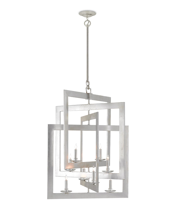 Middleton Silver Chandelier In Contemporary Silver Leaf