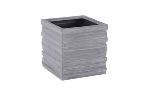 June Square Planter, Gray, Medium
