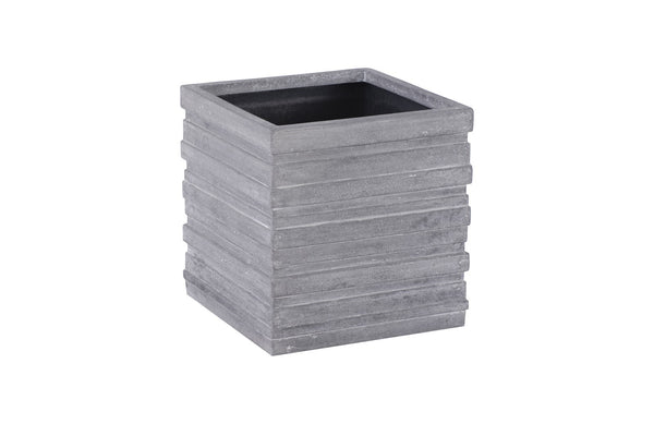 June Square Planter, Gray, Medium