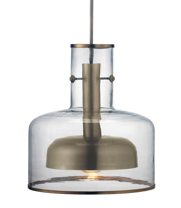 Clyde Glass 1-Light Metal and Glass Pendant
