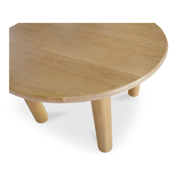 Moe's Milo Round Dining Table in Natural Oak