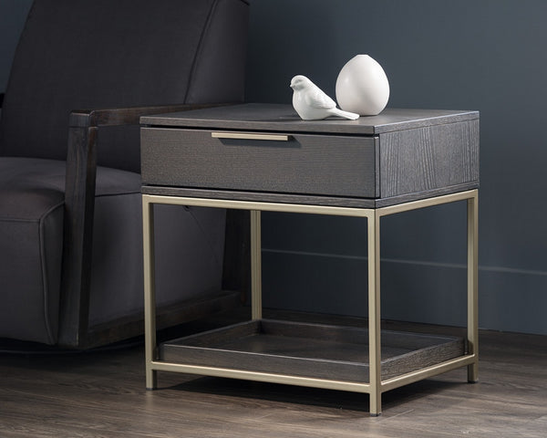 Rebel Nightstand - Gold - Charcoal Grey