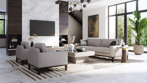 OSLOW HAND-TUFTED RUG - BEIGE / GREY - 9' X 12'