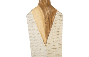 Vested Female Sculpture, Natural/White Gold, Small