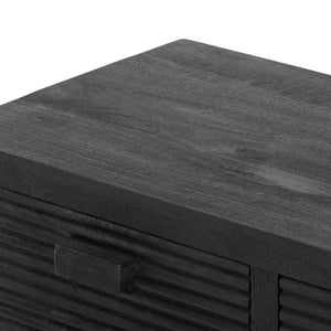 Lorne Media Console In Dark Reeded Totem