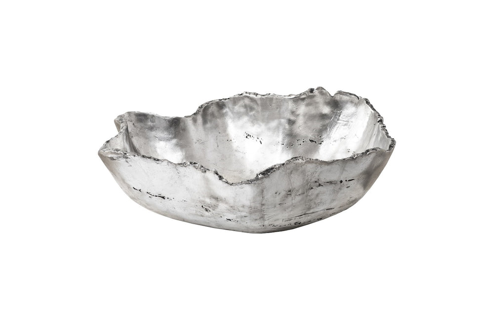 Cast Onyx Bowl, Silver Leaf, Smallall