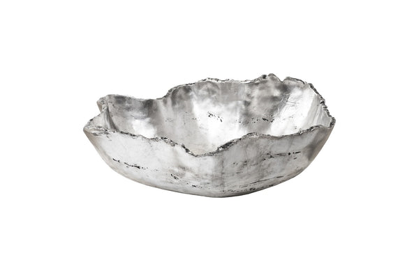 Cast Onyx Bowl, Silver Leaf, Smallall