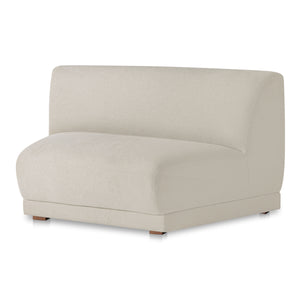 Moe's Fraser Wedge Slipper Chair, Off White Polyester