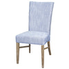 Milton Fabric Dining Chair NWO Legs In Blue Stripes