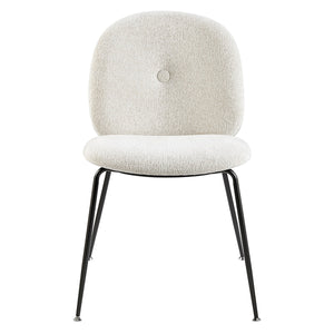 Nisha KD Fabric Dining Side Chair, Posh Ivory