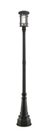 Jordan 1 Light Outdoor Post Mounted Fixture in Oil Rubbed Bronze Finish