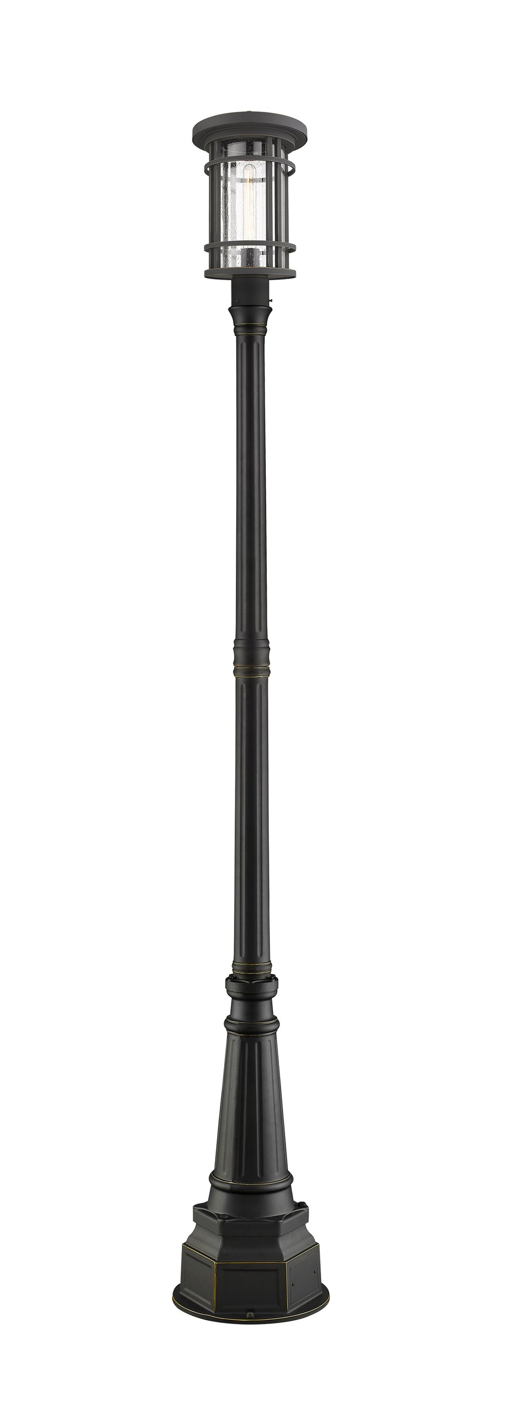 Jordan 1 Light Outdoor Post Mounted Fixture in Oil Rubbed Bronze Finish