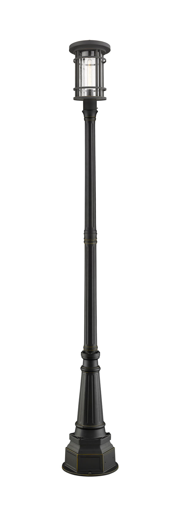 Jordan 1 Light Outdoor Post Mounted Fixture in Oil Rubbed Bronze Finish