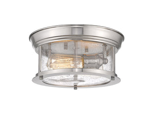 Sonna 2 Light Flush Mount in Brushed Nickel Finish
