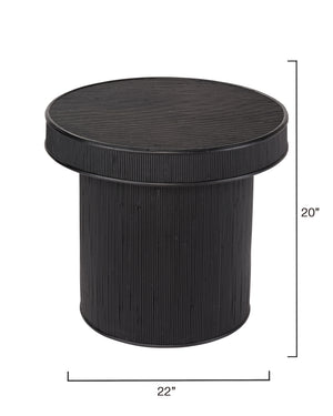 Taylor Bamboo Side Accent Table, Black