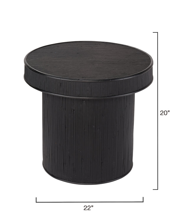 Taylor Bamboo Side Accent Table, Black