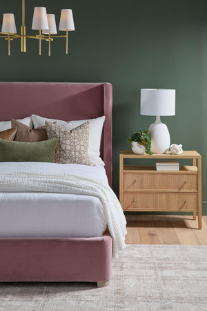 Highland Open Shelf, 2-Drawer Nightstand