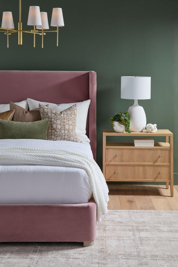 Highland Open Shelf, 2-Drawer Nightstand