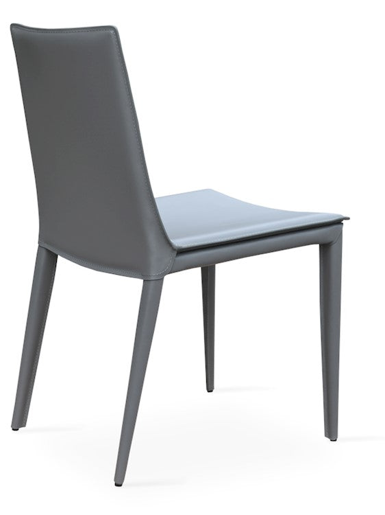 Tiffany dining chair grey bonded leather