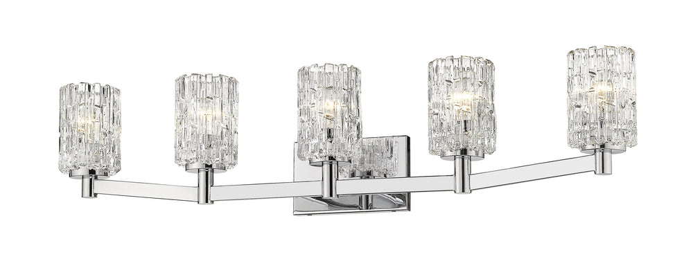 Aubrey 5 Light Vanity in Chrome Finish