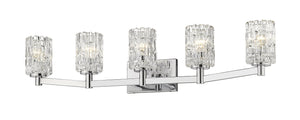 Aubrey 5 Light Vanity in Chrome Finish