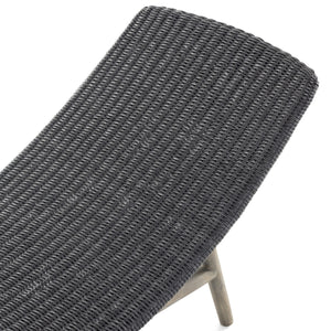 Portia Outdoor Chaise Lounge In Coal