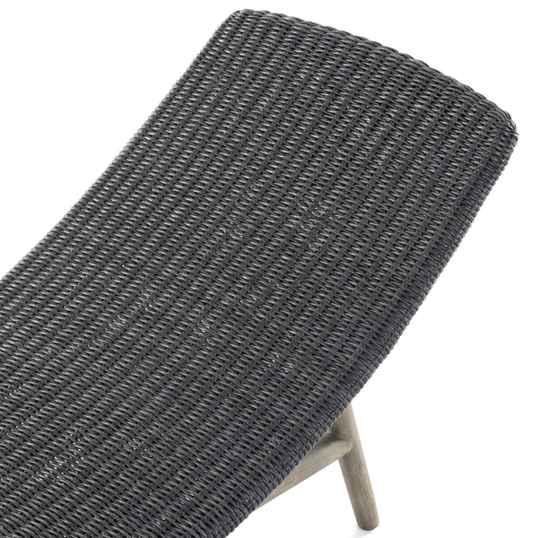 Portia Outdoor Chaise Lounge In Coal