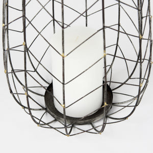Petiole II Large Gold Toned Metal Table Candle Holder