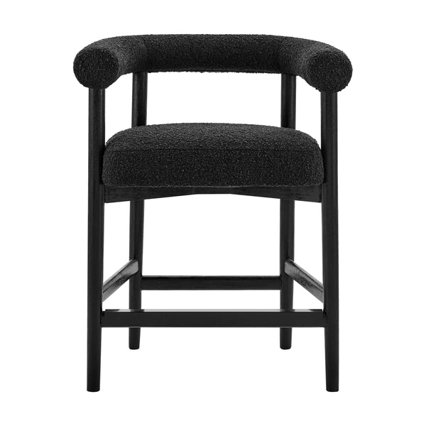 Keanu Boucle Counter Stool Black Legs, Stanton Black 