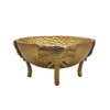 TEXTURED BRASS BOWL WITH ELEPHANT FEET DETAIL