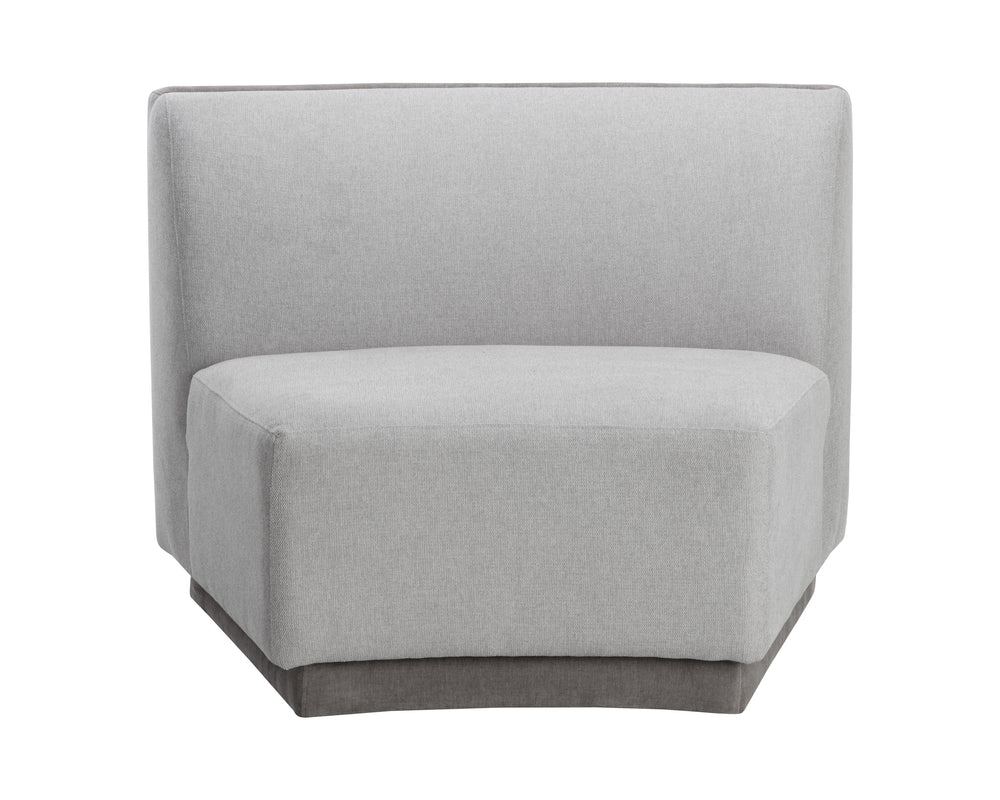 JACLYN MODULAR - ARMLESS CHAIR - EGYPT LIGHT GREY / DANNY MEDIUM GREY