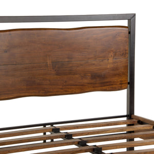Aspen Acacia Wood King Bed in Walnut Finish