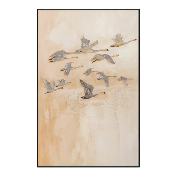 Moe's Unison Framed Painting with Geese Design