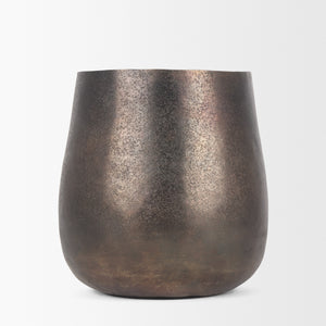 Quade Small Gold Metal Planter