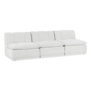Haven Leather Modular Sofa - White, Customizable Design