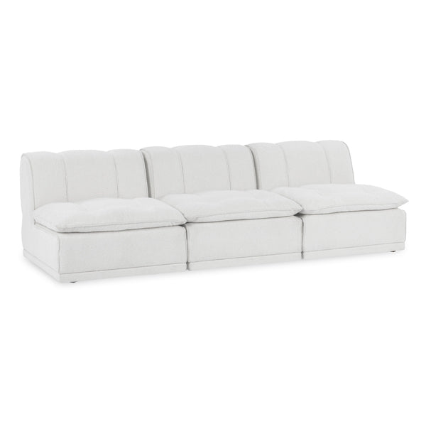 Haven Leather Modular Sofa - White, Customizable Design