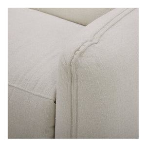 Eli Power Recliner Sofa in Warm White