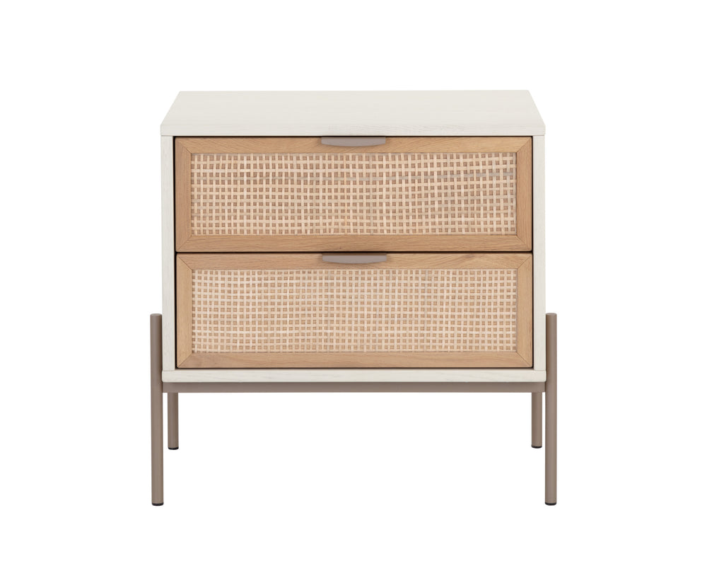 AVIDA NIGHTSTAND - CHAMPAGNE GOLD - CREAM/NATURAL