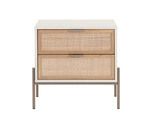AVIDA NIGHTSTAND - CHAMPAGNE GOLD - CREAM/NATURAL