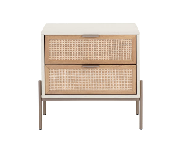 AVIDA NIGHTSTAND - CHAMPAGNE GOLD - CREAM/NATURAL