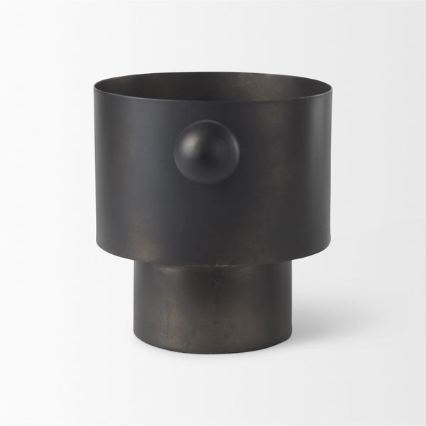Juno 6.5H Medium Black Iron Vase