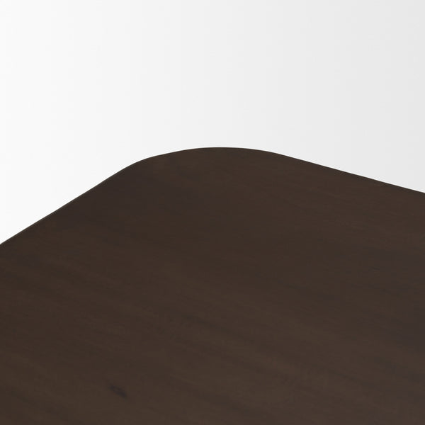 Welborn 84" Dark Brown Wood Rectangular Dining Table