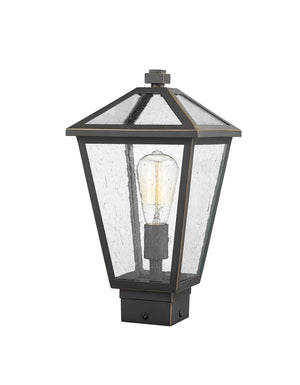 Talbot 1 Light Outdoor Post Mount Fixture in Rubbed Bronze Finish