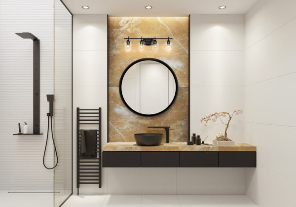 Joliet 4 Light Vanity in Matte Black Finish
