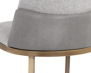 MARIE DINING CHAIR - BELFAST HEATHER GREY / BRAVO METAL