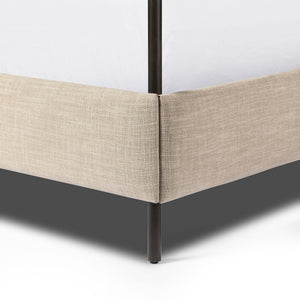 Anderson Canopy Queen Bed - Palm Ecru