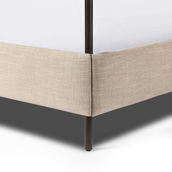Anderson Canopy Queen Bed - Palm Ecru