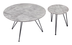 Kerris Coffee Table Set Gray & Black