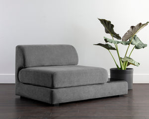 HARMONY MODULAR - ARMLESS CHAIR - RIGHT SHELF - DANNY DARK GREY