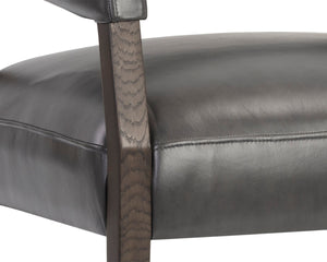 CARLYLE LOUNGE CHAIR - BRENTWOOD CHARCOAL LEATHER